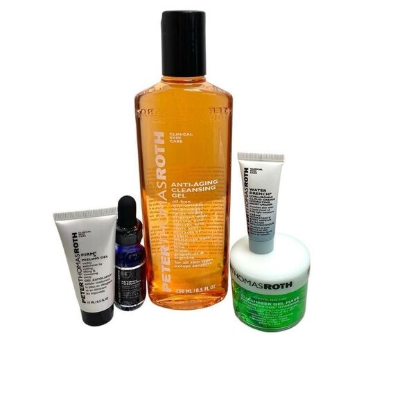 NEW Peter Thomas Roth Anti-Aging 5 Piece Set KitFavorites Gel Cleanser Mask